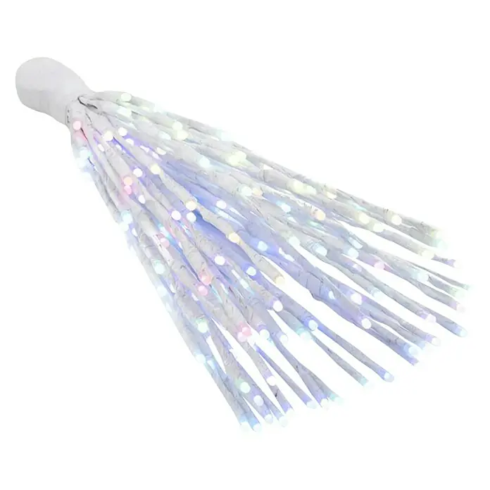 Twinkly LED-Dekoleuchte Spritzer - Netzbetrieben - Nahaufnahme eines dekorativen weißen LED-Lichterzweigs, ideal für festliche Beleuchtung und moderne Dekoration.