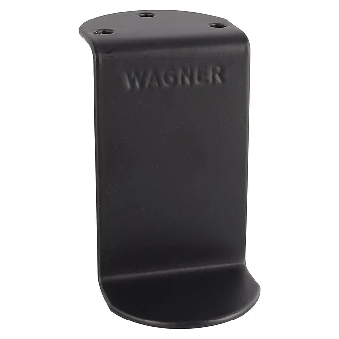 Wagner System Möbelfuß - Stahl, L x H: 5 x 8 cm - Schwarzer Wagner-Türstopper mit Befestigungslöchern, ideal zum Schutz von Wänden und Türen. Robuste Bauweise für den täglichen Gebrauch.