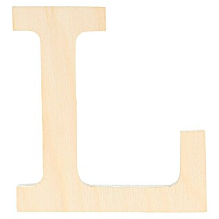 Artemio Letra de madera (Motivo: L, L x An x Al: 11,5 x 1 x 11,5 cm, Madera)