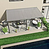 Gardendreams Terrassenüberdachung Compact Line (B x T: 544 x 300 cm, Anthrazitgrau, Polycarbonat, Transparent) | BAUHAUS