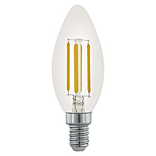 Eglo LED-Leuchtmittel (E14, 4 W, 450 lm, C35, Dimmbar, Klar)