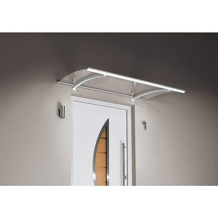 Gutta Pultvordach LED (150 x 90 x 22 cm, Farbe Träger: Weiß) | BAUHAUS