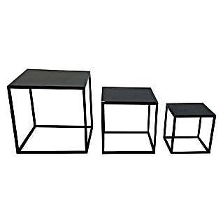 Beistelltisch Cube (18 x 18 x 18 cm, Schwarz, Metall)