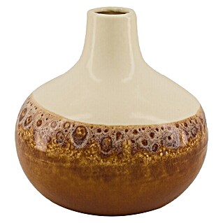 Vase (Ø x H: 16,5 x 16 cm, Keramik, Braun)