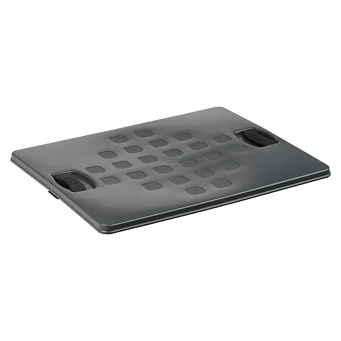 Sunware Deckel Square - L x B x H: 48 x 38 x 2 cm, Passend für: Sunware Aufbewahrungsbox Square, Kunststoff, Anthrazit - Graue Fußstütze mit rechteckigem Design und gepolsterter Oberfläche für zusätzlichen Komfort und bessere Ergonomie im Büro.