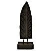 Dekofigur Blatt Teakholz (L x B x H: 12 x 18 x 48 cm, Schwarz, Holz) | BAUHAUS