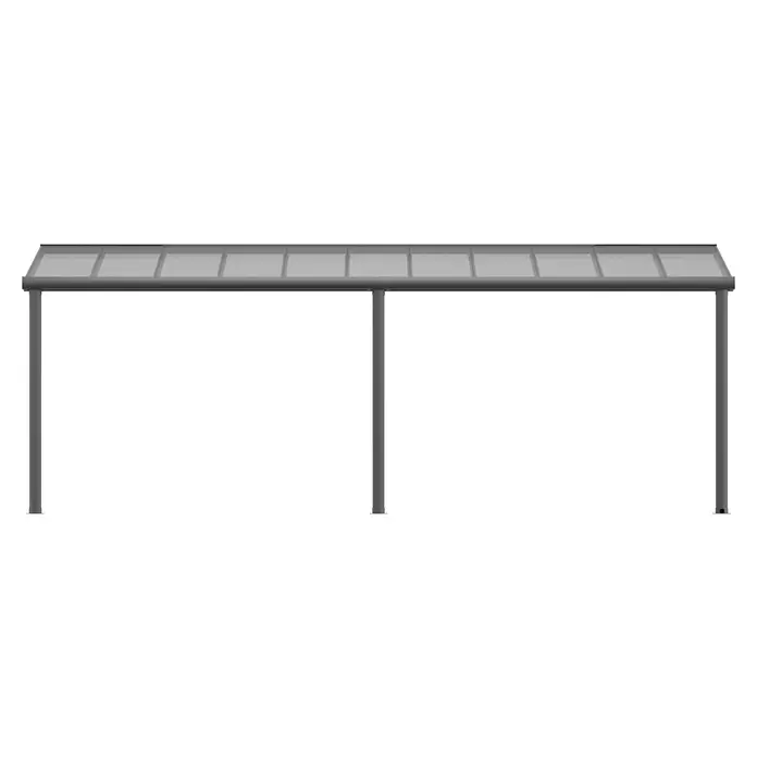 Gardendreams Terrassenüberdachung Comfort - B x T: 604 x 300 cm, Anthrazitgrau, Polycarbonat, Transparent