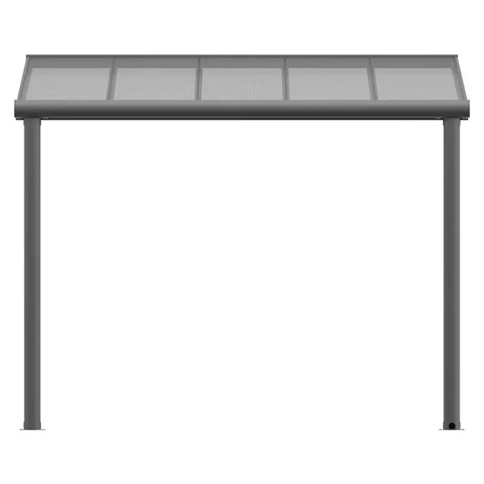 Gardendreams Terrassenüberdachung Comfort - B x T: 304 x 300 cm, Anthrazitgrau, Polycarbonat, Transparent