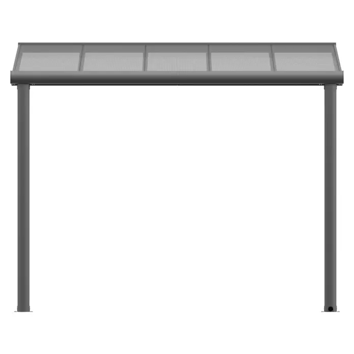 Gardendreams Terrassenüberdachung Comfort - B x T: 304 x 250 cm, Anthrazitgrau, Polycarbonat, Transparent