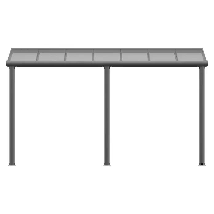 Gardendreams Terrassenüberdachung Comfort - B x T: 424 x 250 cm, Anthrazitgrau, Polycarbonat, Transparent