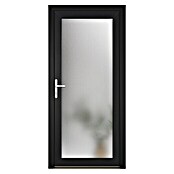 KM Meeth Nebeneingangstür G74 27R Softline (90 x 190 cm, DIN Anschlag: Links, Nach innen öffnend, Anthrazit/Weiß, ähnlich RAL 7016/9016, Ornamentglas) | BAUHAUS