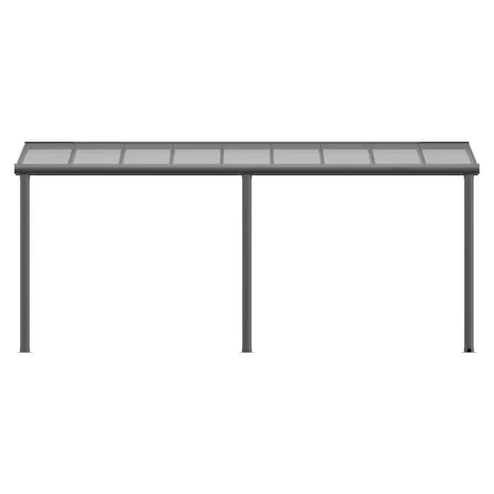 Gardendreams Terrassenüberdachung Comfort - B x T: 544 x 250 cm, Anthrazitgrau, Polycarbonat, Transparent