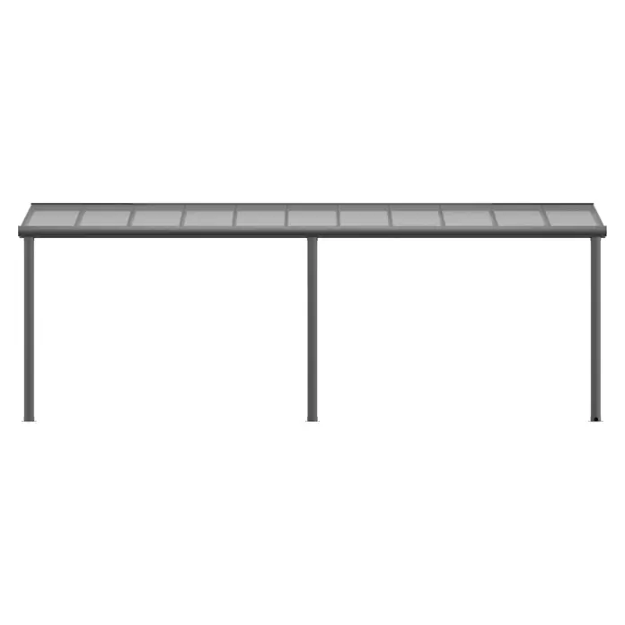 Gardendreams Terrassenüberdachung Comfort - B x T: 604 x 250 cm, Anthrazitgrau, Polycarbonat, Transparent