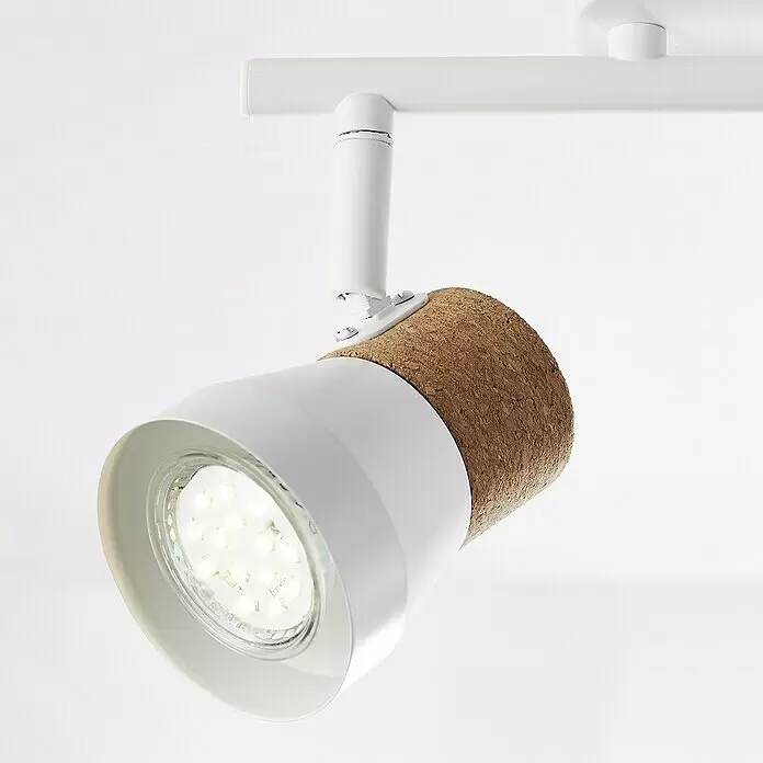 Brilliant Moka Wandstrahler - 10 W, L x B x H: 30 x 8 x 16 cm, Weiß, GU10, 2 Stk. - Detailaufnahme