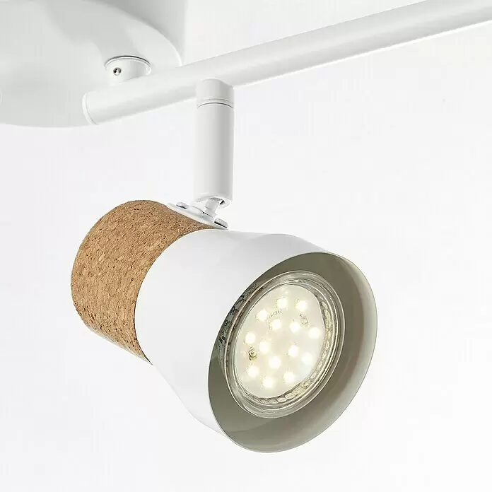 Brilliant Moka Wandstrahler - 10 W, L x B x H: 61 x 10 x 16,5 cm, Weiß, GU10, 4 Stk. - Detailaufnahme