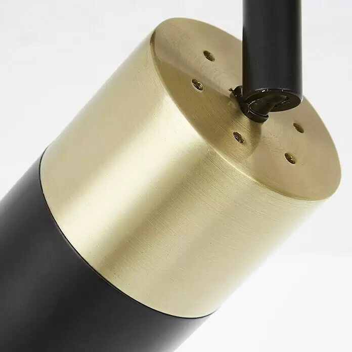 Brilliant Maribel Deckenstrahler - 5 W, L x B x H: 18 x 76,5 x 16,8 cm, Messing-gebürstet/Schwarz, GU10, 4 Stk. - Detailaufnahme