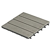 Loseta de WPC con sistema click (Gris, An x L: 30 x 30 cm, 1 ud.)