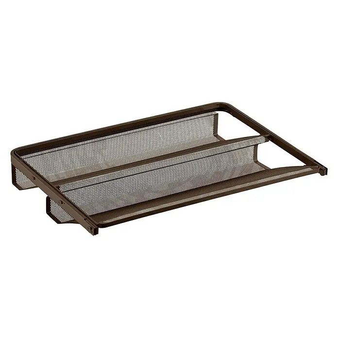 Elfa Classic by Elfa Schuhauszug Gitter - L x B x H: 40 x 60 x 9,6 cm, Graphite, Regalsystem Classic by Elfa - Brauner Kühlschrankauszug zur Lagerung von Lebensmitteln mit guter Belüftung. Ideal für Gemüse, Obst und andere verderbliche Waren.