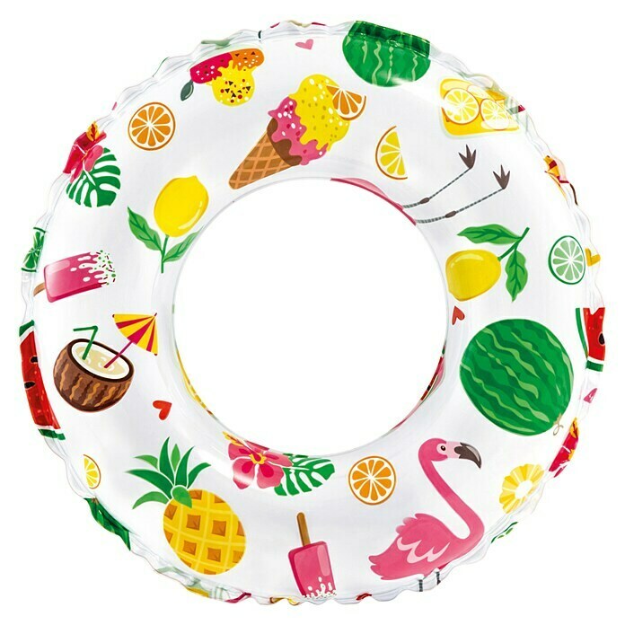 Intex Schwimmring Lively PrintDurchmesser: 61 cm, Bunt Top View