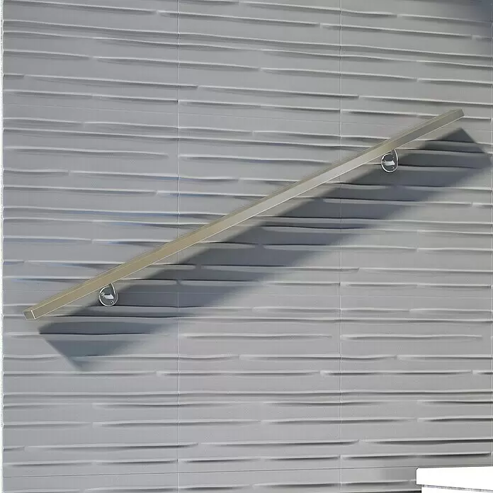 Dolle Handlauf-Set PS 303 - Aluminium, Dark Grey, Eckig, Länge: 150 cm - Stimmungsaufnahme