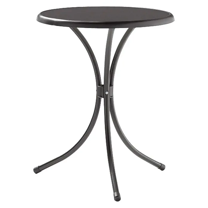 Sieger Balkontisch rund - Ø x H: 60 x 72 cm, Stahl, Mecalit, Anthrazit/Grau - Eleganter runder Tisch mit drei Beinen, ideal für den Innen- und Außenbereich. Das moderne Design macht ihn zum Blickfang.