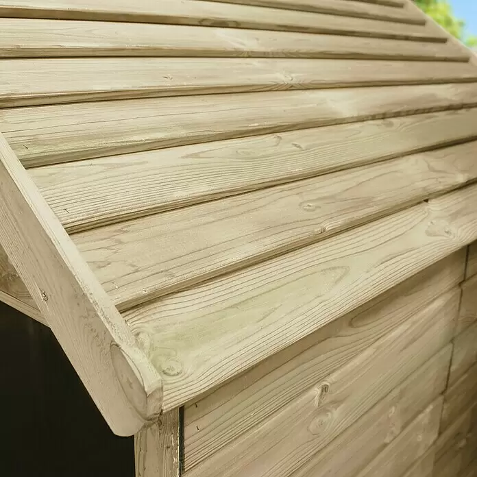 Soulet Spielhaus Marina - L x B x H: 123 x 119 x 158,5 cm, Holz, Natur - Detailaufnahme