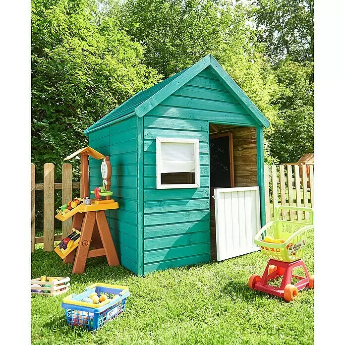 Soulet Spielhaus Marina - L x B x H: 123 x 119 x 158,5 cm, Holz, Natur - Stimmungsaufnahme