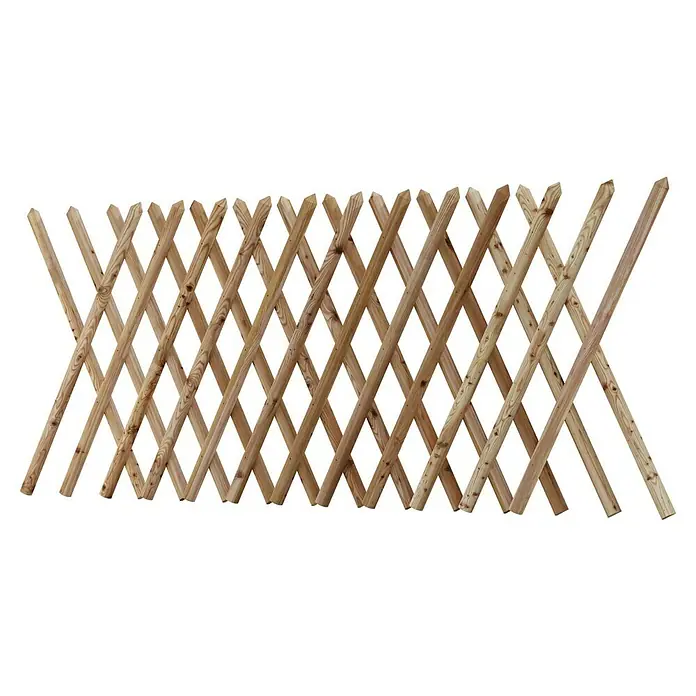 T & J Jägerzaun - 250 x 100 cm, Holz - Holzzaun: Dieser Holzzaun mit seinem Rautenmuster bietet eine attraktive und natürliche Möglichkeit, Ihren Garten oder Außenbereich abzugrenzen.