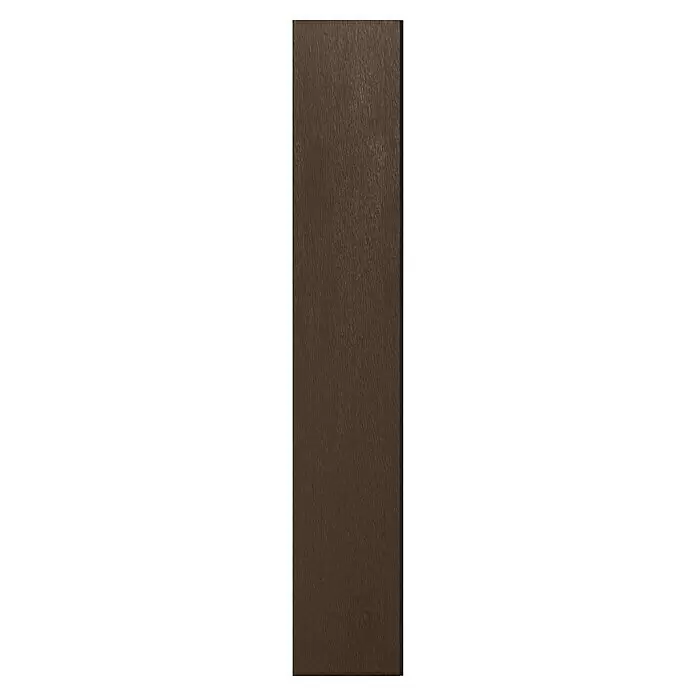 T & J Sichtschutzelement Elze - B x H: 179 x 30 cm, Teak - Dunkelbraunes Brett mit vertikaler Holzmaserung.