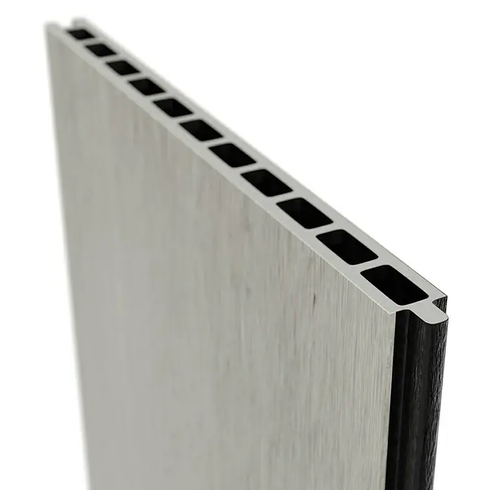 T & J Sichtschutzelement Elze - B x H: 179 x 30 cm, Beige - Produktansicht eines Paneels aus Verbundmaterial, das leicht und robust ist, perfekt für moderne Bauprojekte und einfache Installation.