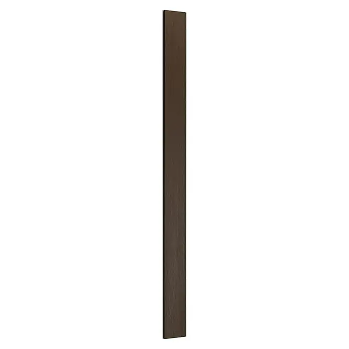 T & J Sichtschutzelement Elskop - B x H: 179 x 15 cm, Teak - Nahaufnahme eines einzelnen, schmalen, braunen Holzbalkens mit einer subtilen Textur, ideal für Bau- oder Designprojekte.