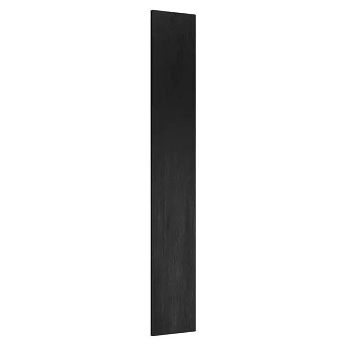 T & J Sichtschutzelement Elze - B x H: 179 x 30 cm, Anthrazit - Schwarze Fassadenverkleidung mit einer matten Oberfläche und einer feinen Holzmaserung für moderne Gebäude.