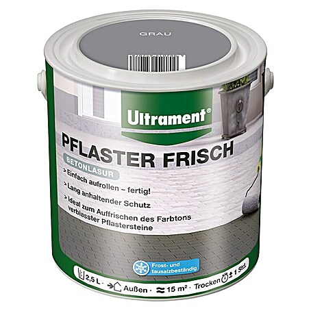 Ultrament Betonlasur Pflaster Frisch (Grau, 2,5 l)