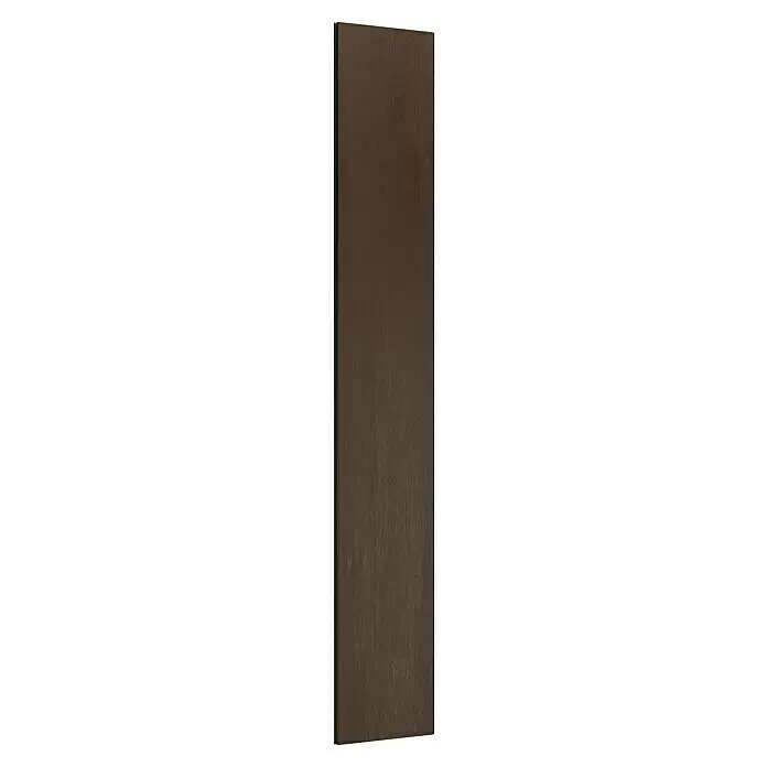 T & J Sichtschutzelement Elze - B x H: 179 x 30 cm, Teak - Dunkelbraune rechteckige Platte mit vertikaler Holzmaserung.