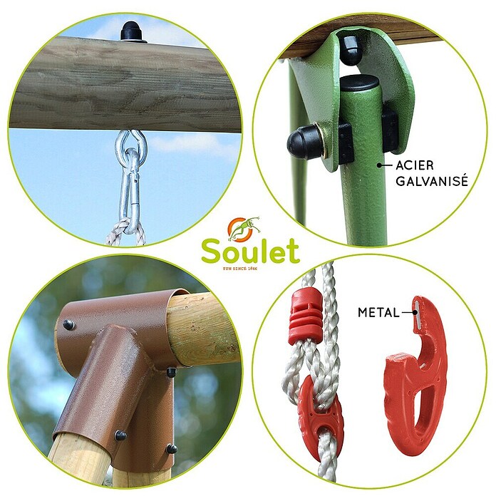 Soulet Doppelschaukel Polo (L x B x H: 30,7 x 18,9 x 22,2 cm, Holz) | BAUHAUS