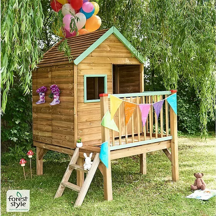 Soulet Spielhaus Winny - L x B x H: 155 x 175 x 210 cm, Holz, Natur - Stimmungsaufnahme