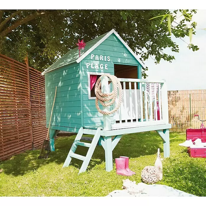 Soulet Spielhaus Winny - L x B x H: 155 x 175 x 210 cm, Holz, Natur - Stimmungsaufnahme