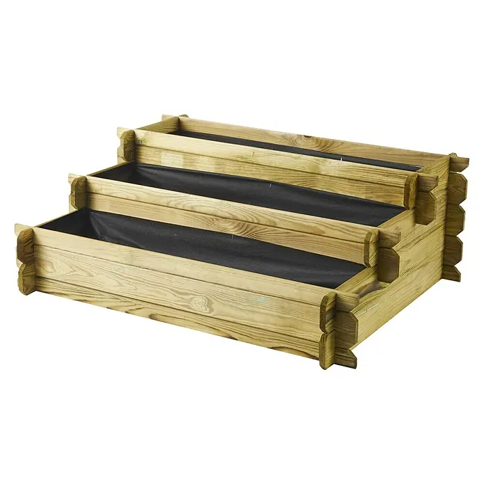 Cerland Huerto urbano Angelic - 100 x 80 x 36 cm, Madera - Jardín de hierbas de madera con niveles. Perfecto para cultivar hierbas y flores en un espacio pequeño. Robusto y duradero.
