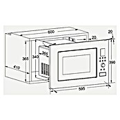 Wolkenstein Einbau-Mikrowelle WMW900-25 GB (Max. Leistung: 900 W, 25 l, Schwarz) | BAUHAUS