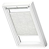 Velux Dachfensterplissee FHL FK06 1256SWL (Farbe: Weiß gemustert - 1256SWL, Farbe Schiene: Weiß, Manuell) | BAUHAUS