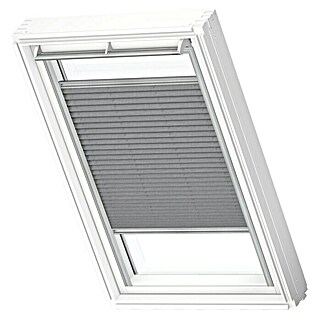 Velux Dachfensterplissee FHL 102 1282S (Farbe: Grau - 1282S, Farbe Schiene: Aluminium, Manuell)