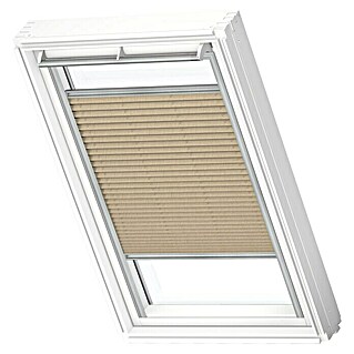 Velux Dachfensterplissee FHL M31 1277S (Farbe: Sandbeige - 1277S, Farbe Schiene: Aluminium, Manuell)