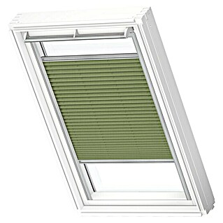 Velux Dachfensterplissee FHL M04 1280S (Farbe: Moosgrün - 1280S, Farbe Schiene: Aluminium, Manuell)