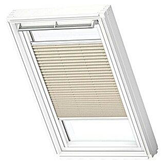 Velux Dachfensterplissee FHL SK06 1283SWL (Farbe: Champagner - 1283SWL, Farbe Schiene: Weiß, Manuell)