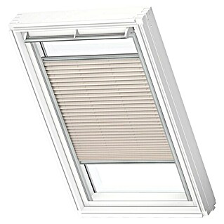 Velux Dachfensterplissee FHL 102 1275S (Farbe: Leinen - 1275S, Farbe Schiene: Aluminium, Manuell)