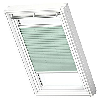 Velux Dachfensterplissee FHL SK08 1281SWL (Farbe: Mint - 1281SWL, Farbe Schiene: Weiß, Manuell)