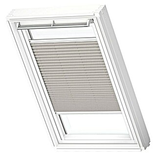 Velux Dachfensterplissee FHL S10 1284SWL (Farbe: Silbergrau - 1284SWL, Farbe Schiene: Weiß, Manuell)