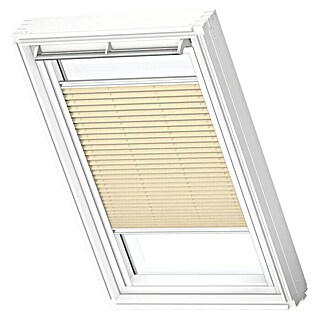 Velux Dachfensterplissee FHL SK06 1278SWL (Farbe: Cremebeige - 1278SWL, Farbe Schiene: Weiß, Manuell)