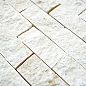 Mosaikfliese Brick Splitface X3D 49248 (30,5 x 29 cm, Weiß, Matt)