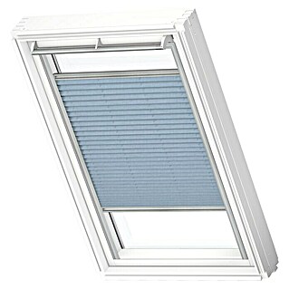 Velux Dachfensterplissee FHL 102 1286S (Farbe: Denim - 1286S, Farbe Schiene: Aluminium, Manuell)